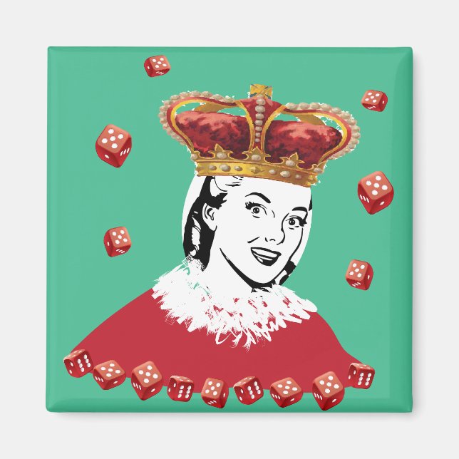 Imán Reina de dados - Agrega tu propia foto (Frente)