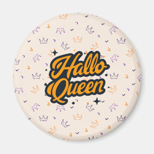 Imán Reina de Halloween, Halloqueen, arte de Halloween