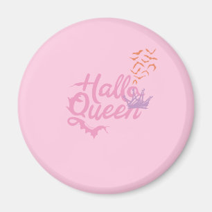 Imán Reina de Halloween, Halloqueen, arte de Halloween 