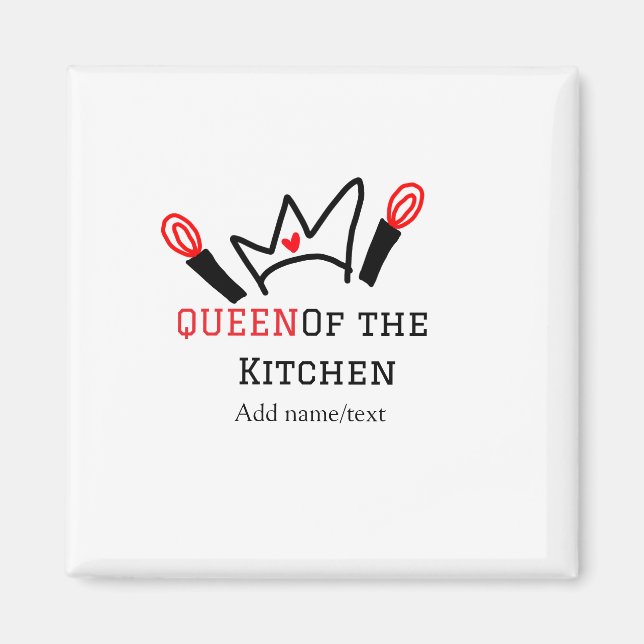 Imán Reina de la cocina chef cocinar añadir nombre a la (Frente)