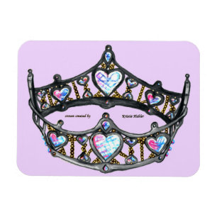 Imán Reina de los corazones de la corona de plata Tiara