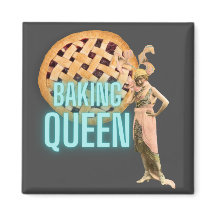 Reina de Repostería Vintage sobre Gris