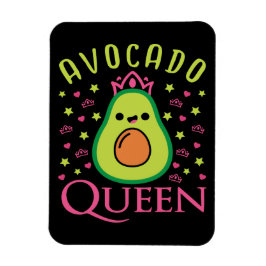 Imán Reina del Aguacate Adorable con Corazón Chica Keto