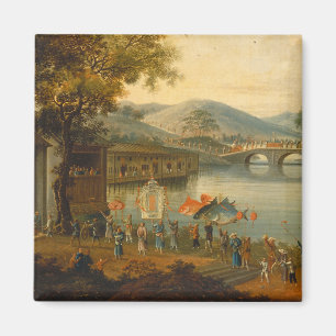 Imán Reina Henrietta Maria con sir Jeffrey el Hudson,