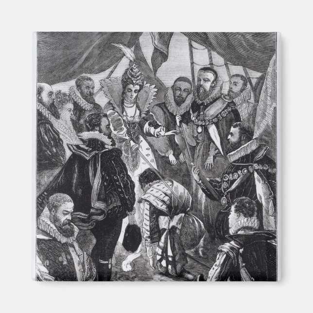 Imán Reina Isabel I Knighting Francis Drake (Frente)