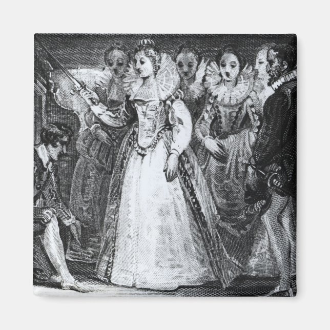Imán Reina Isabel I Knighting Francis Drake (Frente)