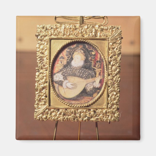 Imán Reina Isabel I tocando el luto (miniatura incluida (Frente)