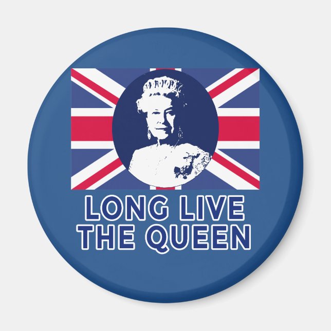 Imán Reina Isabel II Larga vida a la Reina (Frente)