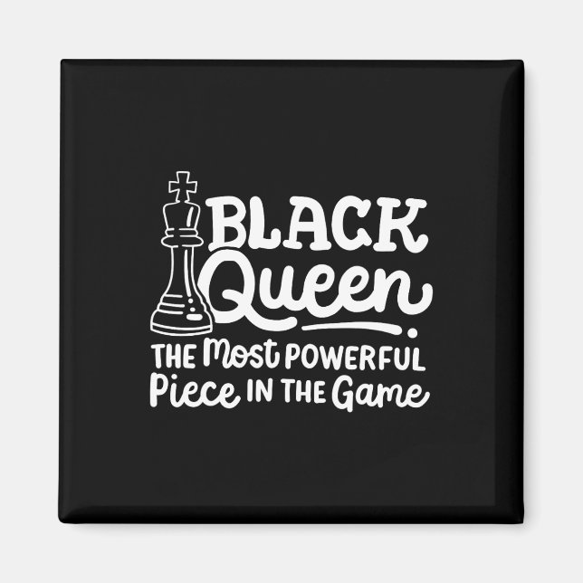Imán Reina Negra Pieza Más Poderosa Ajedrez Afroamerica (Frente)