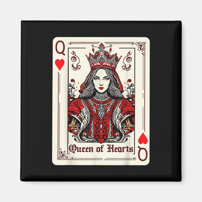 Imán Reina Rey de Corazones Día de San Valentín Pareja  (Frente)