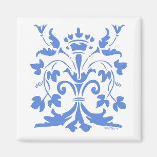 Imán Reina única de la flor de lis (azul)