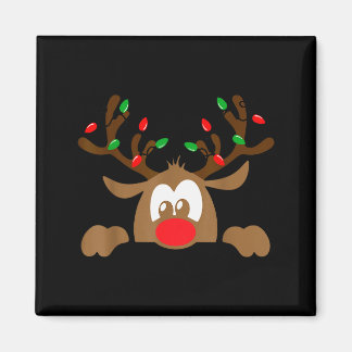 Imán Reindeer Face Matching Family Christmas Deer Girl