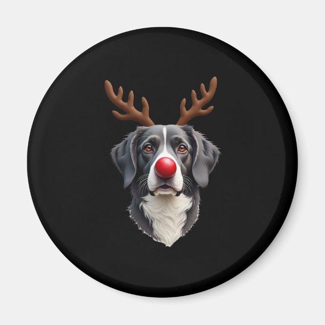 Imán Reindeer Great Dane Christmas Great Dane Dog Mom D (Frente)