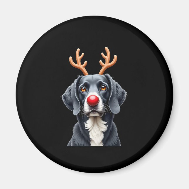 Imán Reindeer Great Dane Christmas Great Dane Dog Mom D (Frente)