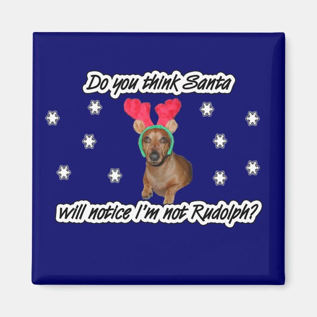 Imán Reindeer Magnet Dachshund (Frente)