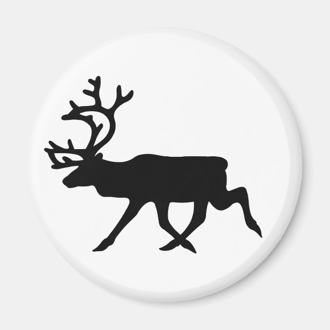 Imán Reindeer Silhouette (Frente)