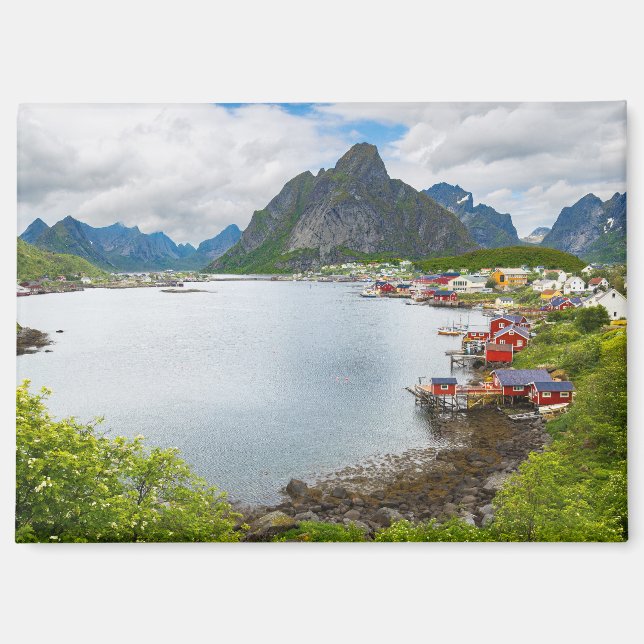 Imán Reine auf den Lofoten Magnet  (Anverso)
