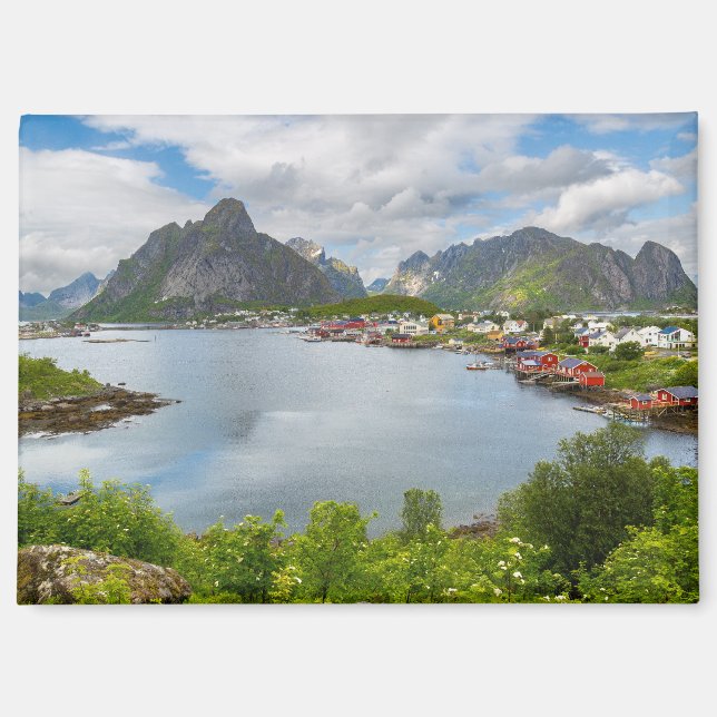 Imán Reine auf den Lofoten Magnet  (Anverso)