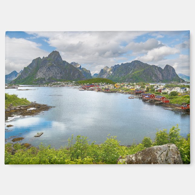 Imán Reine auf den Lofoten Magnet  (Anverso)