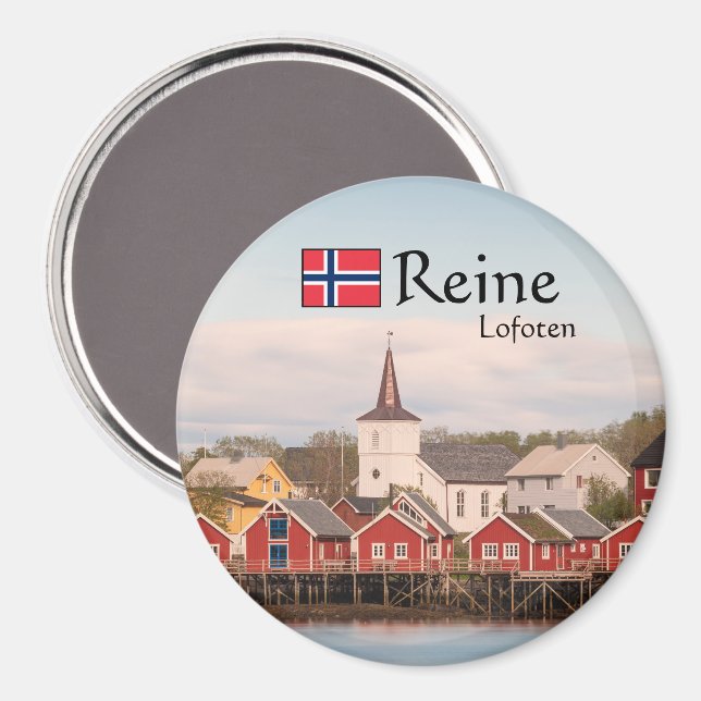 Imán Reine Lofoten Souvenir (Anverso/Reverso)