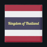 Imán Reino de Tailandia Magnet<br><div class="desc">Historia de la Bandera del Reino de Tailandia: La bandera tricolor del Reino de Tailandia, a través del título real de Rama VI el 28 de septiembre de 1917, demuestra la magnífica belleza y cultura del Reino de Tailandia, y cada color de la bandera refleja claramente eso. El blanco en...</div>