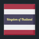 Imán Reino de Tailandia Magnet<br><div class="desc">Historia de la Bandera del Reino de Tailandia: La bandera tricolor del Reino de Tailandia, a través del título real de Rama VI el 28 de septiembre de 1917, demuestra la magnífica belleza y cultura del Reino de Tailandia, y cada color de la bandera refleja claramente eso. El blanco en...</div>