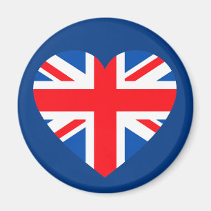 Imán Reino Unido: Corazón de bandera británica