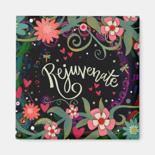 Imán Rejuvenecer la diversión floral moderna inespiritu