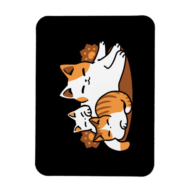 Imán Relajando el arte del gato - 'Días de furor perezo (Vertical)