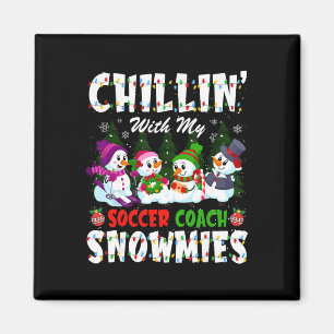 Imán Relajándome con mi entrenador de fútbol Snowmies e
