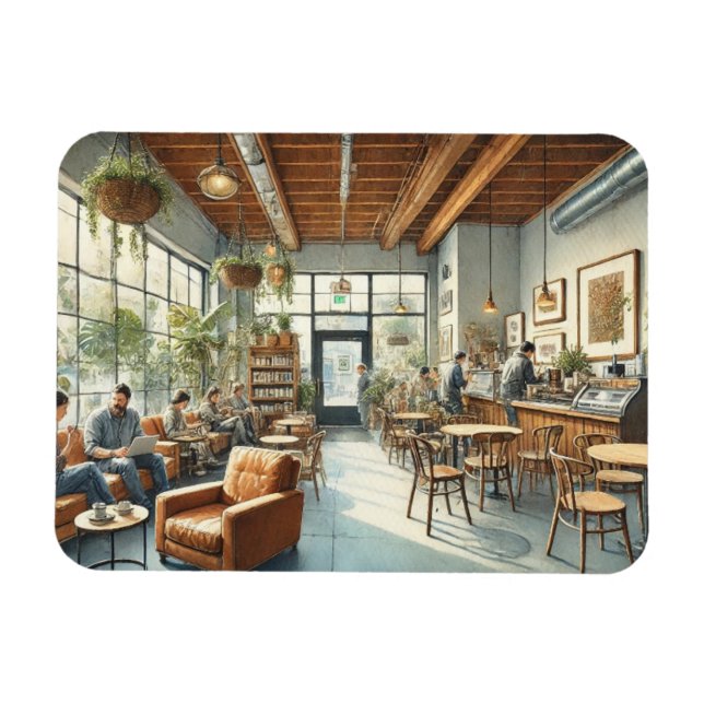 Imán Relajante café en Portland Oregon (Horizontal)