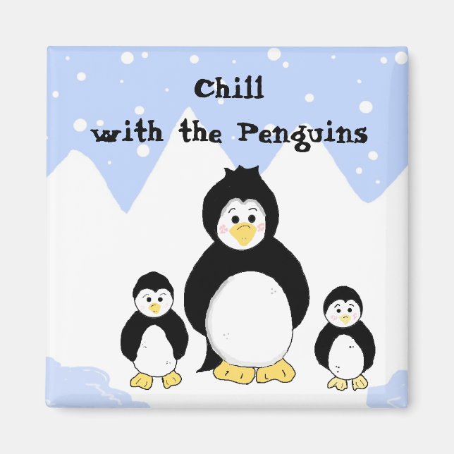 Imán Relájate con los Pingüinos (Frente)