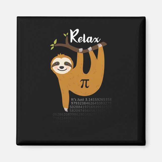 Imán Relájate, es sólo Pi 3.14 Graciosa matemática del  (Frente)