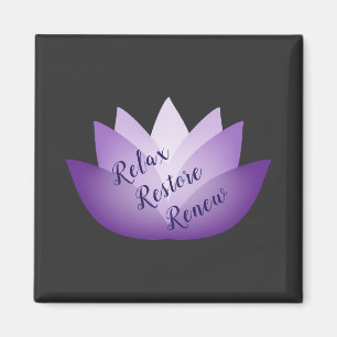 Imán Relájate Restablecer Renovar la Flor Purple Lotus