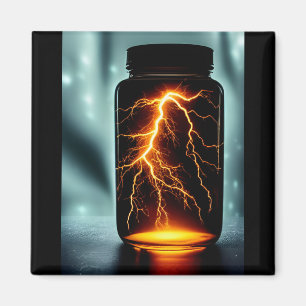 Imán Relámpago En Un Botella De Arte Digital