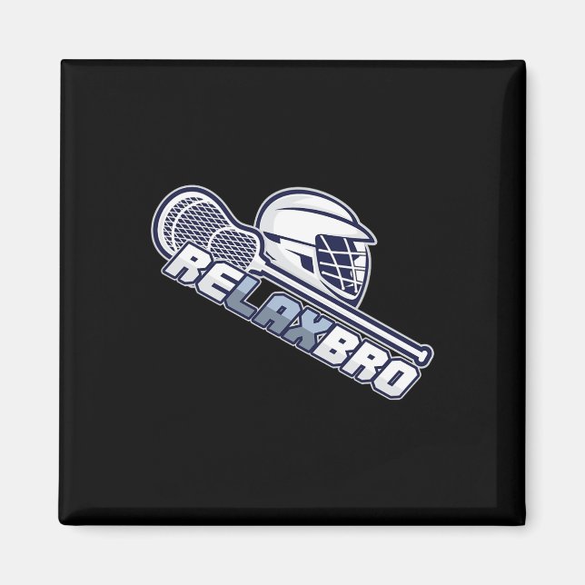 Imán Relax Bro Lax Stick Lacrosse Player (Frente)
