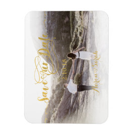 Imán Relieve metalizado dorado falso Guardar nuestro im