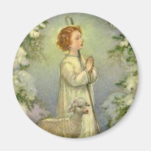 Imán Religión vintage, Cristo el Buen Pastor