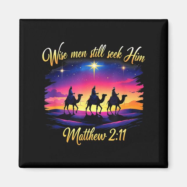 Imán Religious Christmas Wise Men Still Seek Him 3 King (Frente)