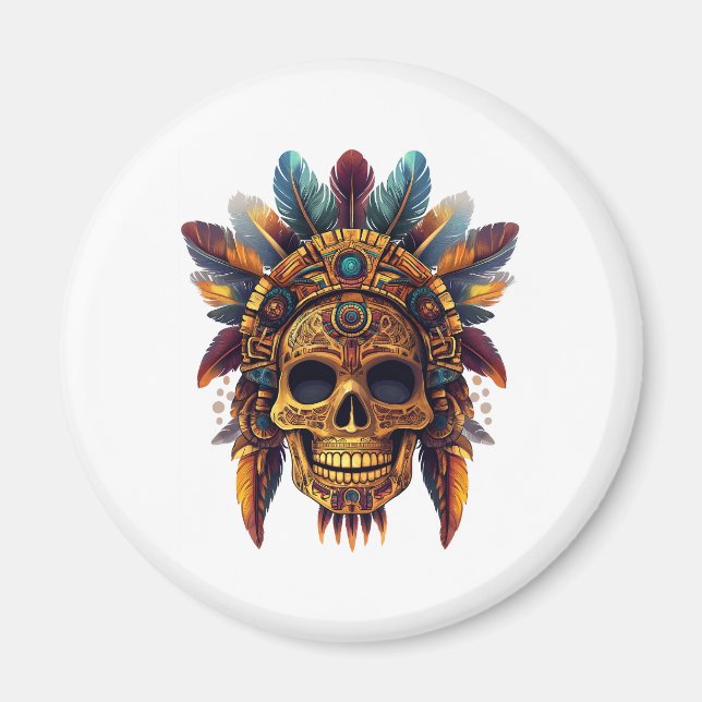 Imán Reliquia de cráneo azteca (Frente)
