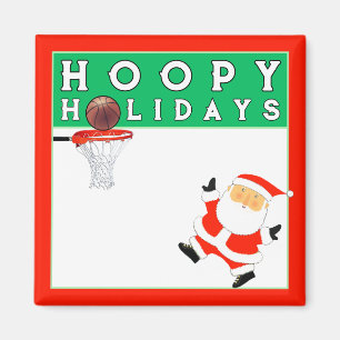 Imán Relleno de calcetín de Navidad de baloncesto