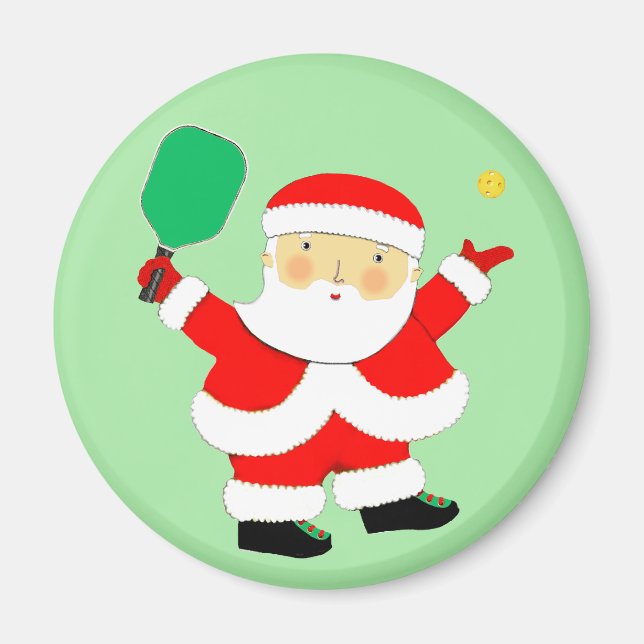 Imán Relleno de calcetín de Navidad de Pickleball (Frente)