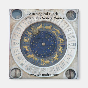 Imán Reloj astrológico, plaza San Marco, Venecia