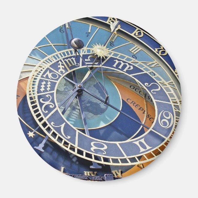 Imán Reloj astronómico, casco antiguo, Praga (Frente)
