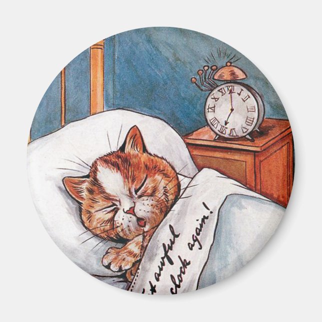 Imán Reloj de alarma ruidoso, Louis Wain (Frente)