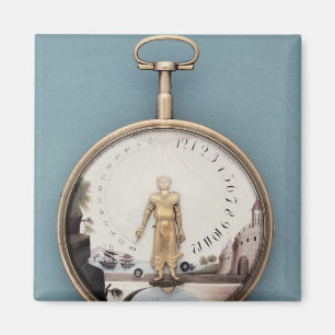 Imán Reloj de bolsillo con capucha de oro