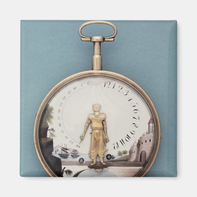 Imán Reloj de bolsillo con capucha de oro (Frente)
