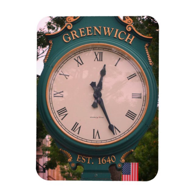Imán Reloj de correos de Greenwich Avenue, Greenwich, C (Vertical)
