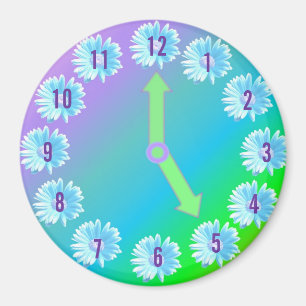 IMÁN RELOJ DE FLORES