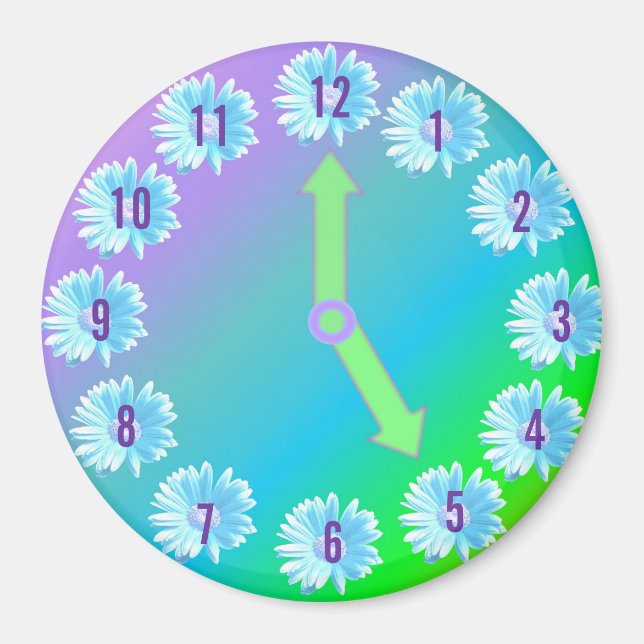 IMÁN RELOJ DE FLORES (Frente)